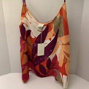 Medium Size womens floral tropical tank top new